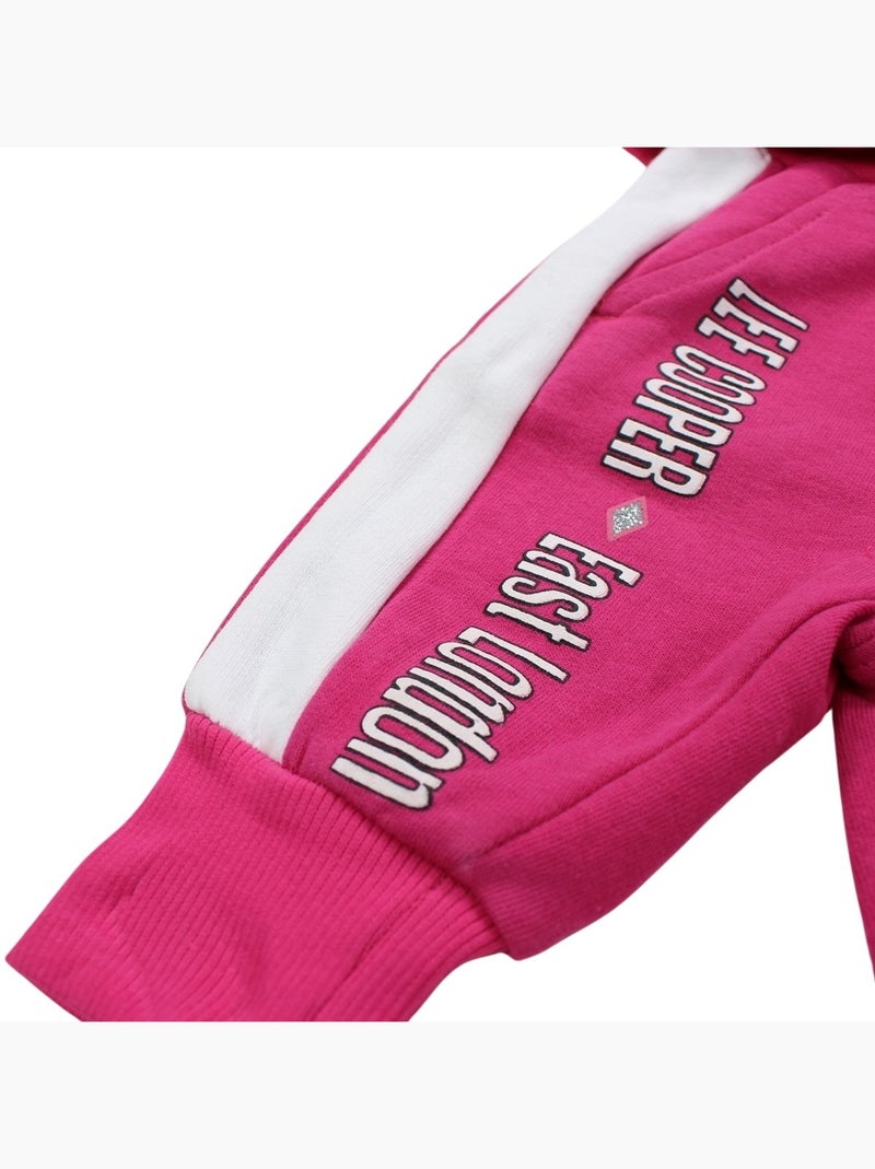 Lee Cooper - Completo felpa con cappuccio e pantaloni jogging neonato Rosa fucsia - Kiabi