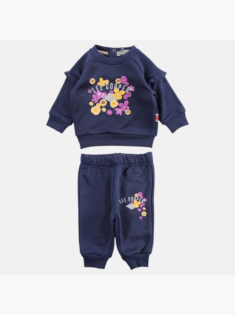 Lee Cooper - Completo felpa e pantalone jogging neonata Blu marino - Kiabi