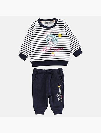 Lee Cooper - Completo felpa e pantalone jogging neonata