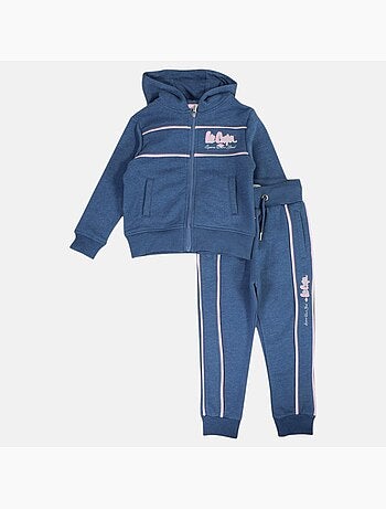 Lee Cooper - Completo giacca con cappuccio e pantalone jogging bambina