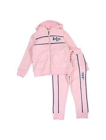 Lee Cooper - Completo giacca con cappuccio e pantalone jogging bambina