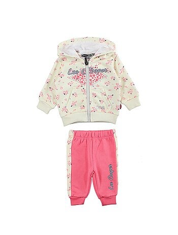 Lee Cooper - Completo giacca con cappuccio e pantalone jogging neonata