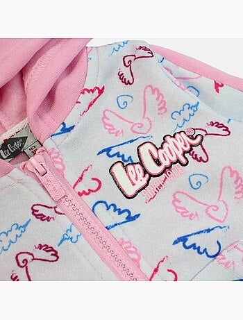 Lee Cooper - Completo giacca con cappuccio e pantalone jogging neonata