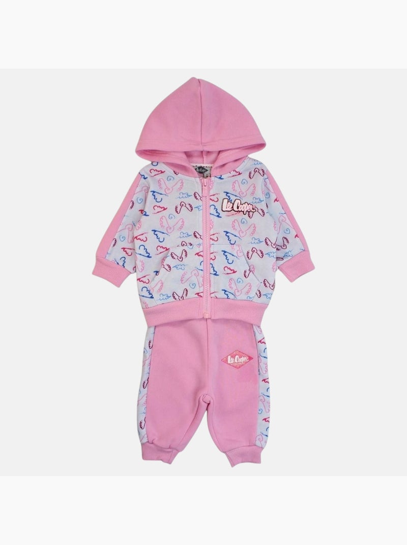 Lee Cooper - Completo giacca con cappuccio e pantalone jogging neonata Rosa - Kiabi