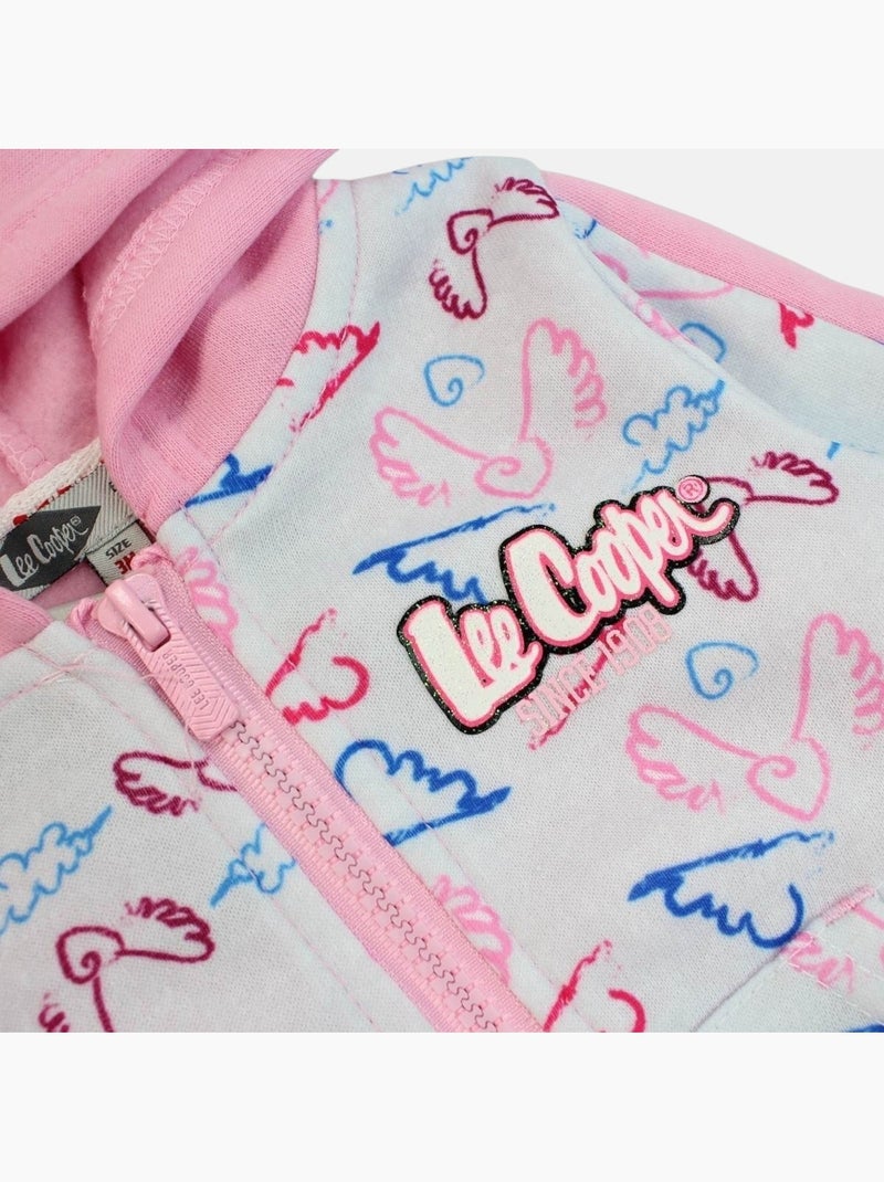 Lee Cooper - Completo giacca con cappuccio e pantalone jogging neonata Rosa - Kiabi