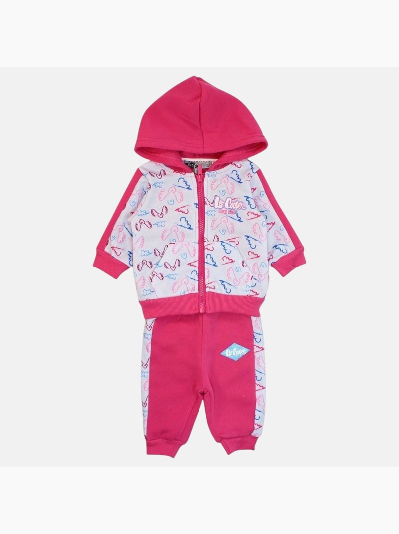 Lee Cooper - Completo giacca con cappuccio e pantalone jogging neonata Rosa fucsia - Kiabi