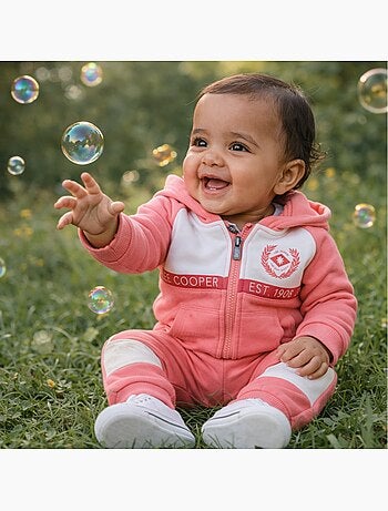 Lee Cooper - Completo giacca con cappuccio e pantalone jogging neonata