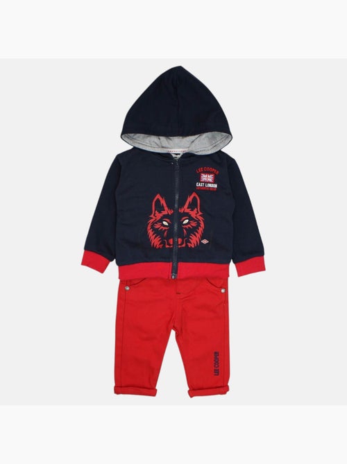 Lee Cooper - Completo giacca con cappuccio e pantalone neonato - Kiabi Lee Cooper - Completo giacca con cappuccio e pantalone neonato - Kiabi