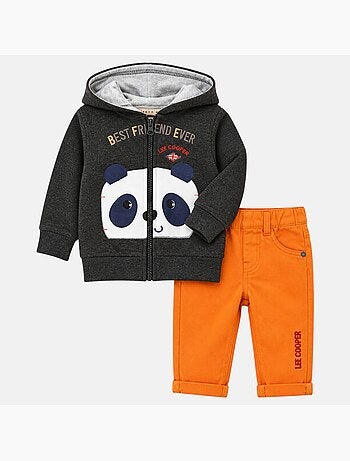 Lee Cooper - Completo giacca con cappuccio e pantalone neonato