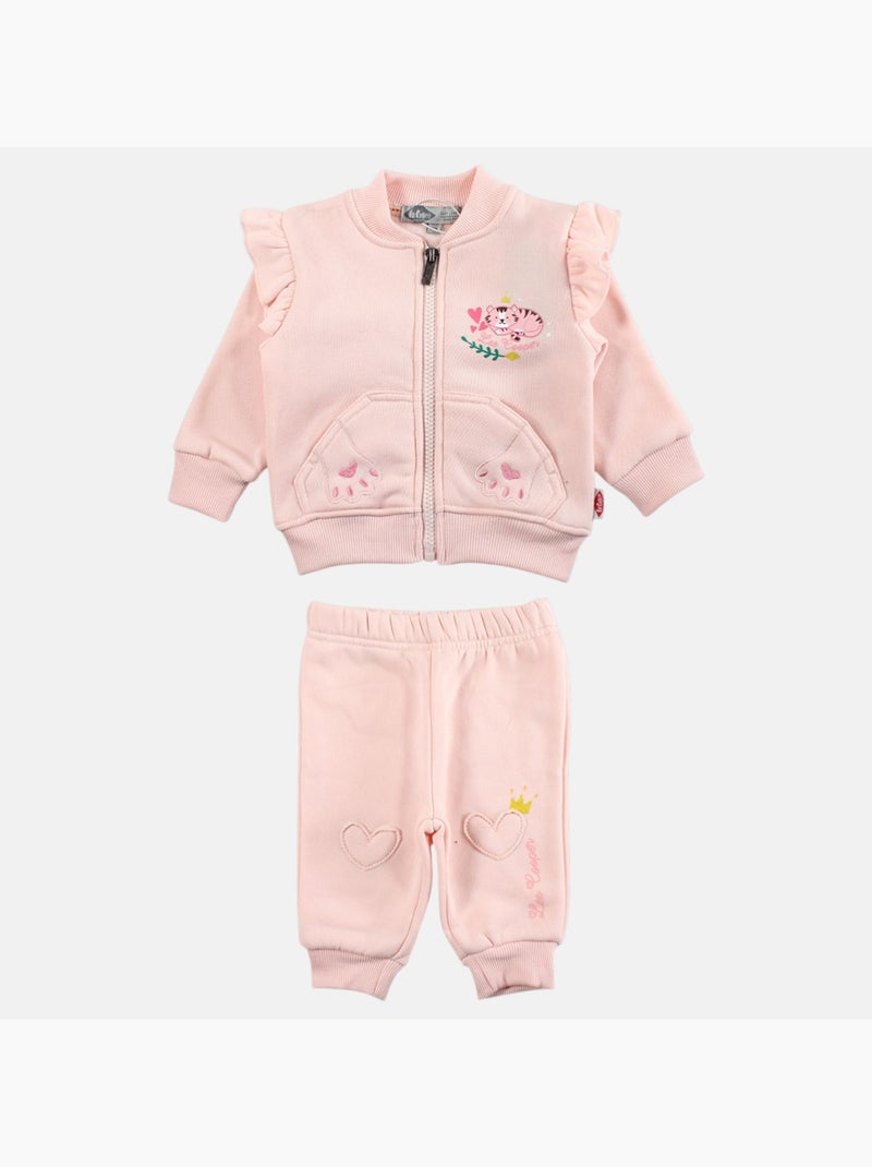 Lee Cooper - Completo giacca e pantalone jogging neonata Rosa chiaro - Kiabi