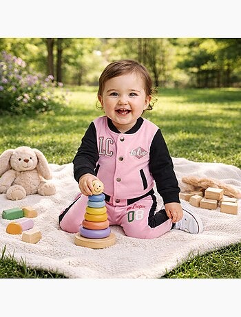 Lee Cooper - Completo giacca e pantalone jogging neonata