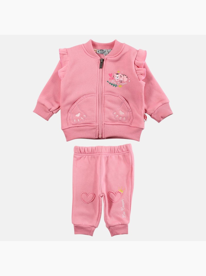 Lee Cooper - Completo giacca e pantalone jogging neonata Rosa - Kiabi