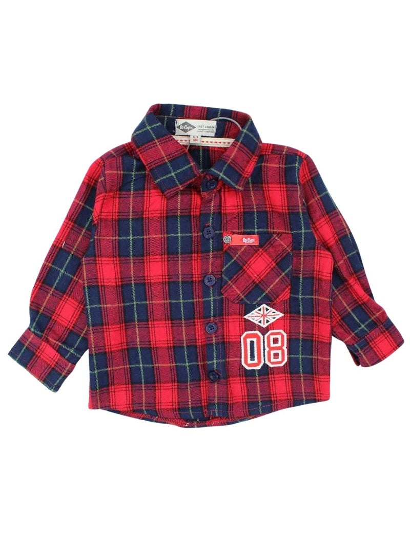 Lee Cooper - Completo maglietta con camicia e pantalone neonato Rosso - Kiabi