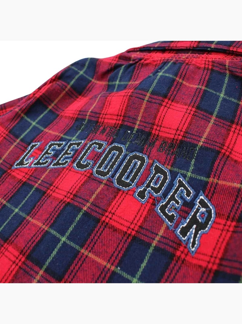 Lee Cooper - Completo maglietta con camicia e pantalone neonato Rosso - Kiabi