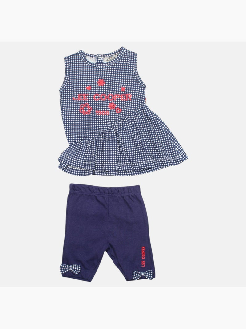 Lee Cooper - Completo maglietta e leggings neonato Blu - Kiabi