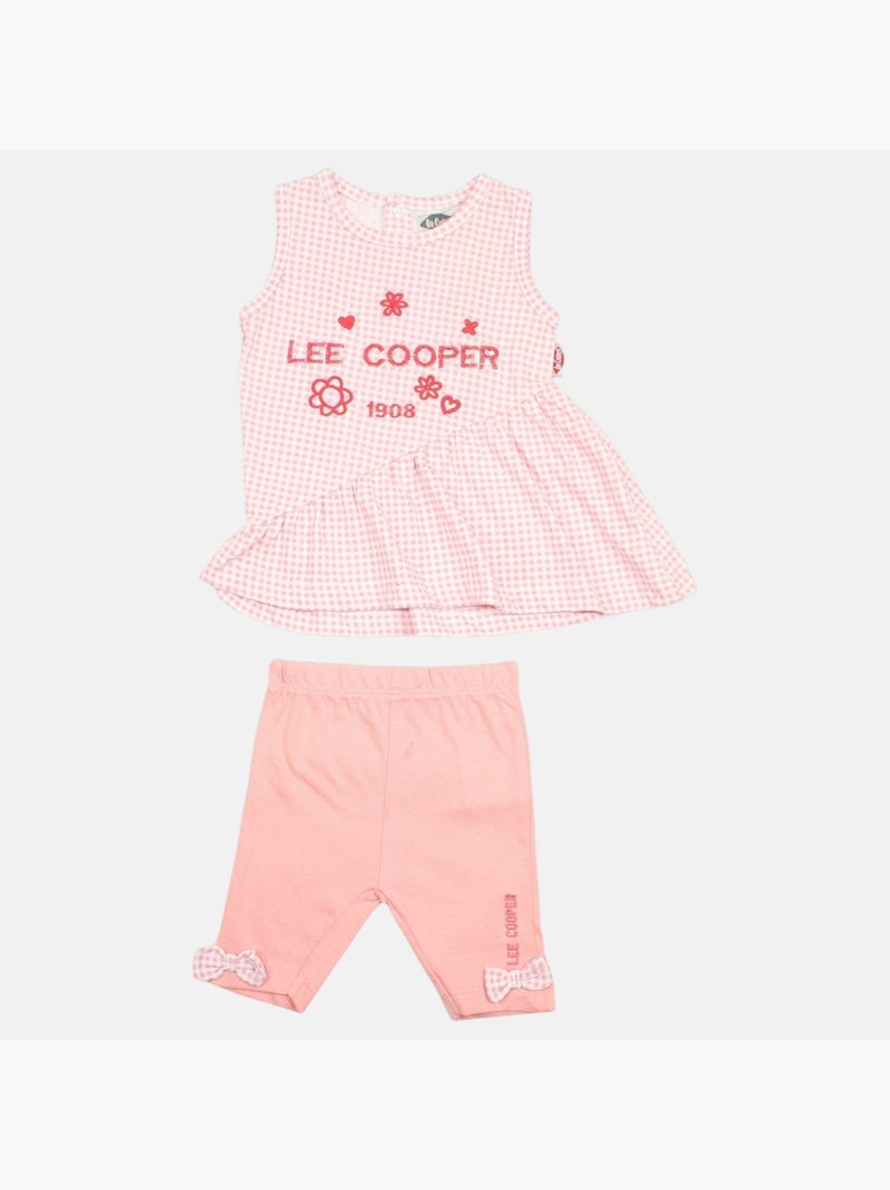 Lee Cooper - Completo maglietta e leggings neonato Rosa - Kiabi