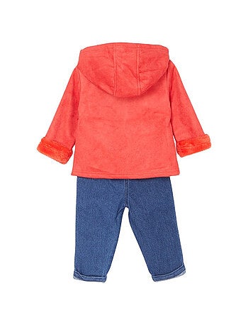 Lee Cooper - Completo maglietta e pantalone con giacca con cappuccio neonato