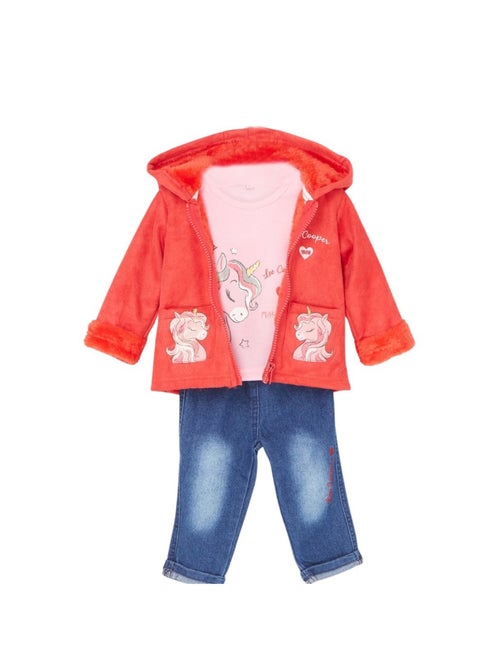 Lee Cooper - Completo maglietta e pantalone con giacca con cappuccio neonato - Kiabi