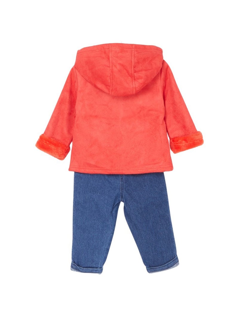 Lee Cooper - Completo maglietta e pantalone con giacca con cappuccio neonato Rosa - Kiabi