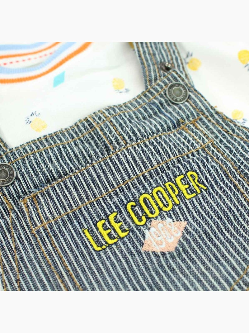 Lee Cooper - Completo maglietta e salopette neonato Bianco - Kiabi
