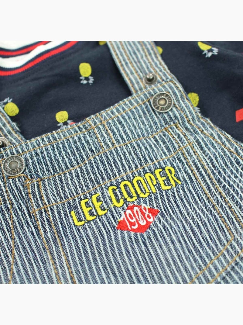 Lee Cooper - Completo maglietta e salopette neonato Blu - Kiabi