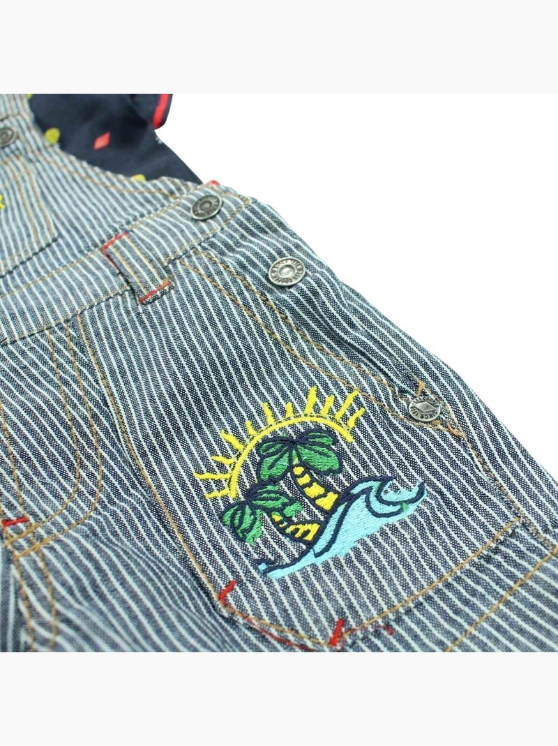 Lee Cooper - Completo maglietta e salopette neonato Blu - Kiabi