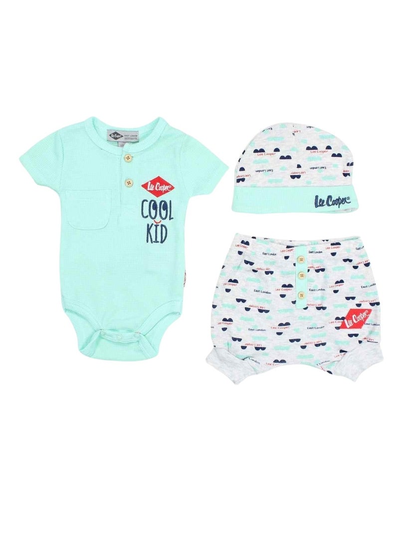 Lee Cooper - Completo maglietta e short con cappello neonato Grigio - Kiabi