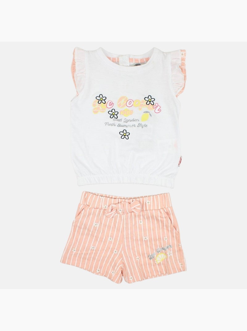 Lee Cooper - Completo maglietta e short neonato Arancione - Kiabi