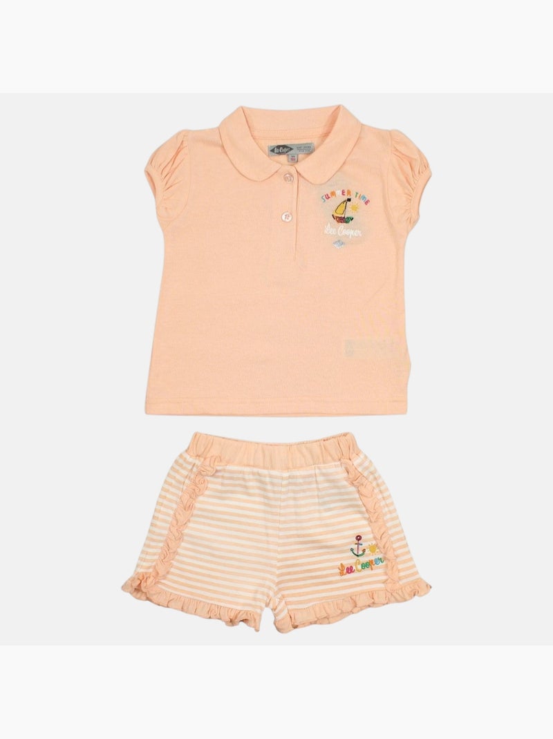 Lee Cooper - Completo maglietta e short neonato Arancione - Kiabi