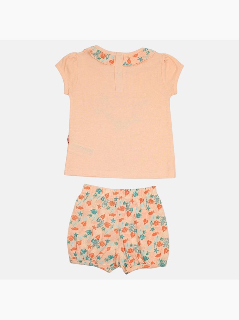 Lee Cooper - Completo maglietta e short neonato Arancione corallo - Kiabi