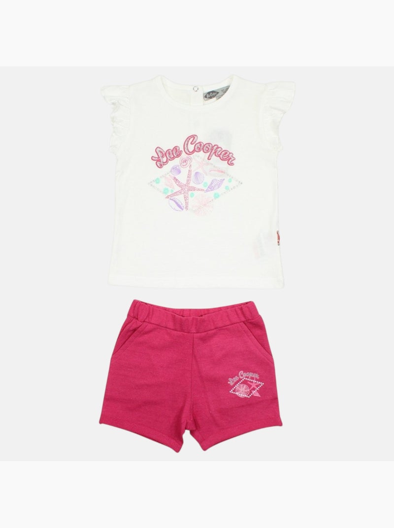Lee Cooper - Completo maglietta e short neonato Bianco - Kiabi