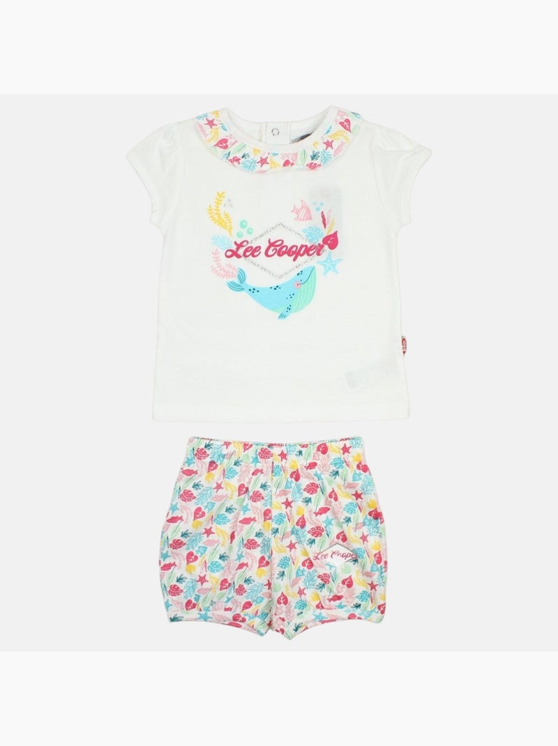 Lee Cooper - Completo maglietta e short neonato Bianco - Kiabi