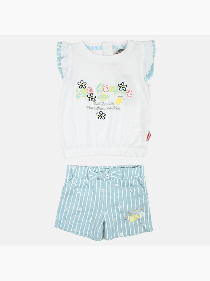 Lee Cooper - Completo maglietta e short neonato Blu - Kiabi