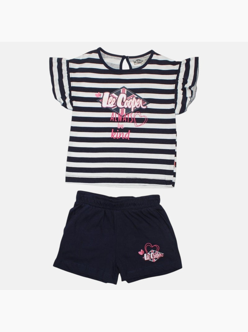Lee Cooper - Completo maglietta e short neonato Blu marino - Kiabi