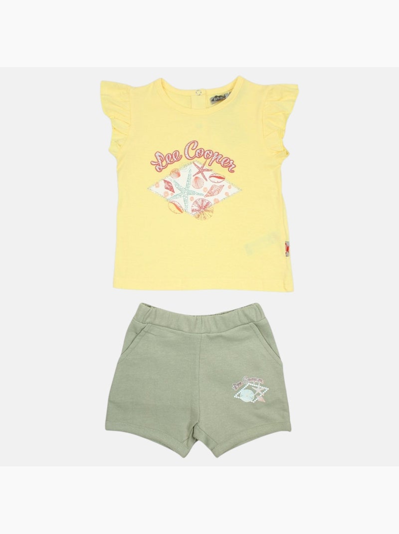 Lee Cooper - Completo maglietta e short neonato Giallo - Kiabi