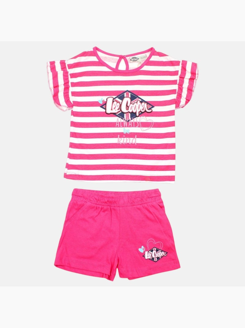 Lee Cooper - Completo maglietta e short neonato Rosa - Kiabi