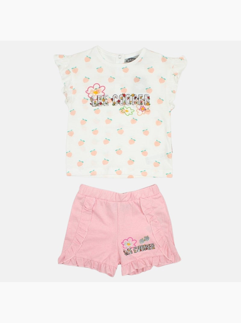 Lee Cooper - Completo maglietta e short neonato Rosa - Kiabi