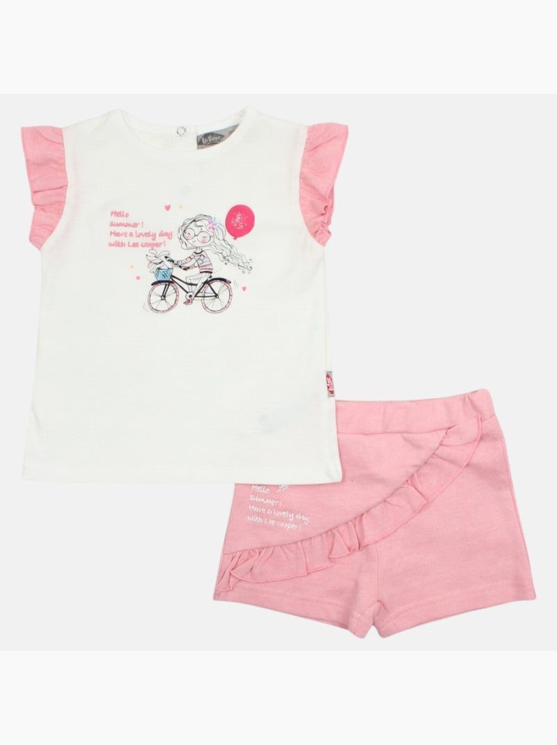 Lee Cooper - Completo maglietta e short neonato Rosa - Kiabi