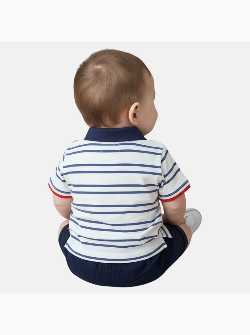 Lee Cooper - Completo neonato maschio polo a maniche corte e pantaloncino Bianco - Kiabi