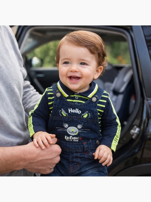 Lee Cooper - Completo polo a maniche lunghe con salopette neonato - Kiabi