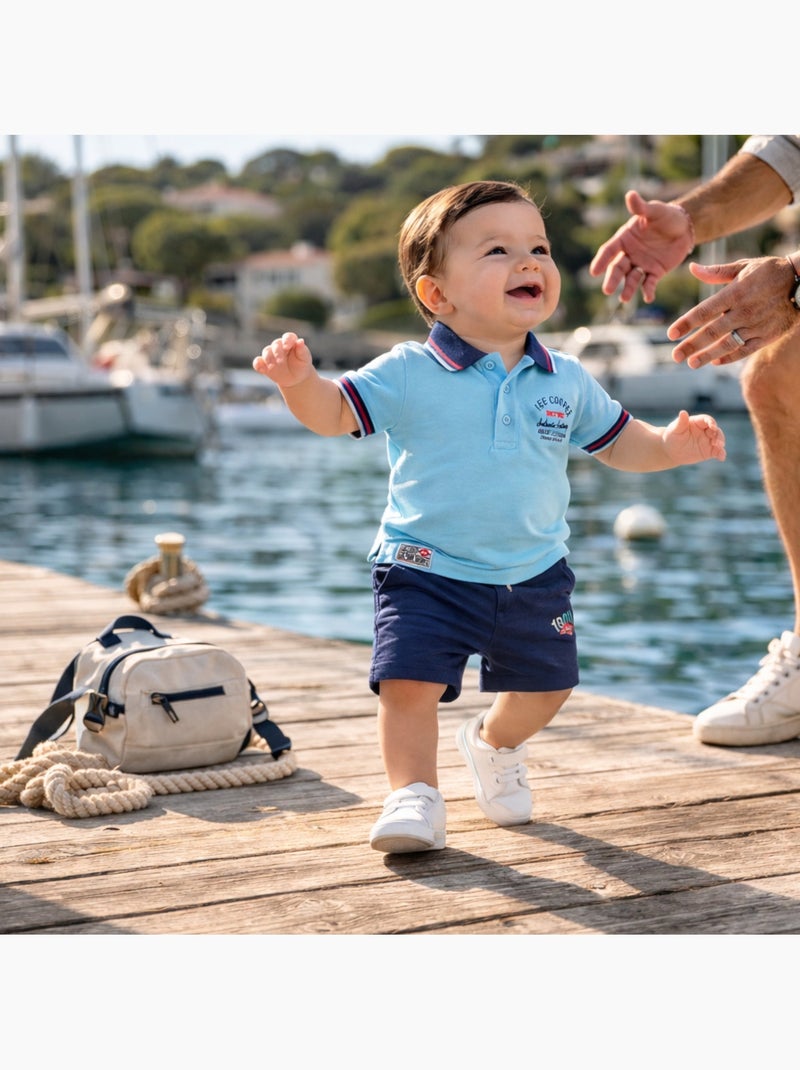 Lee Cooper - Completo polo e short neonato bambino Blu - Kiabi