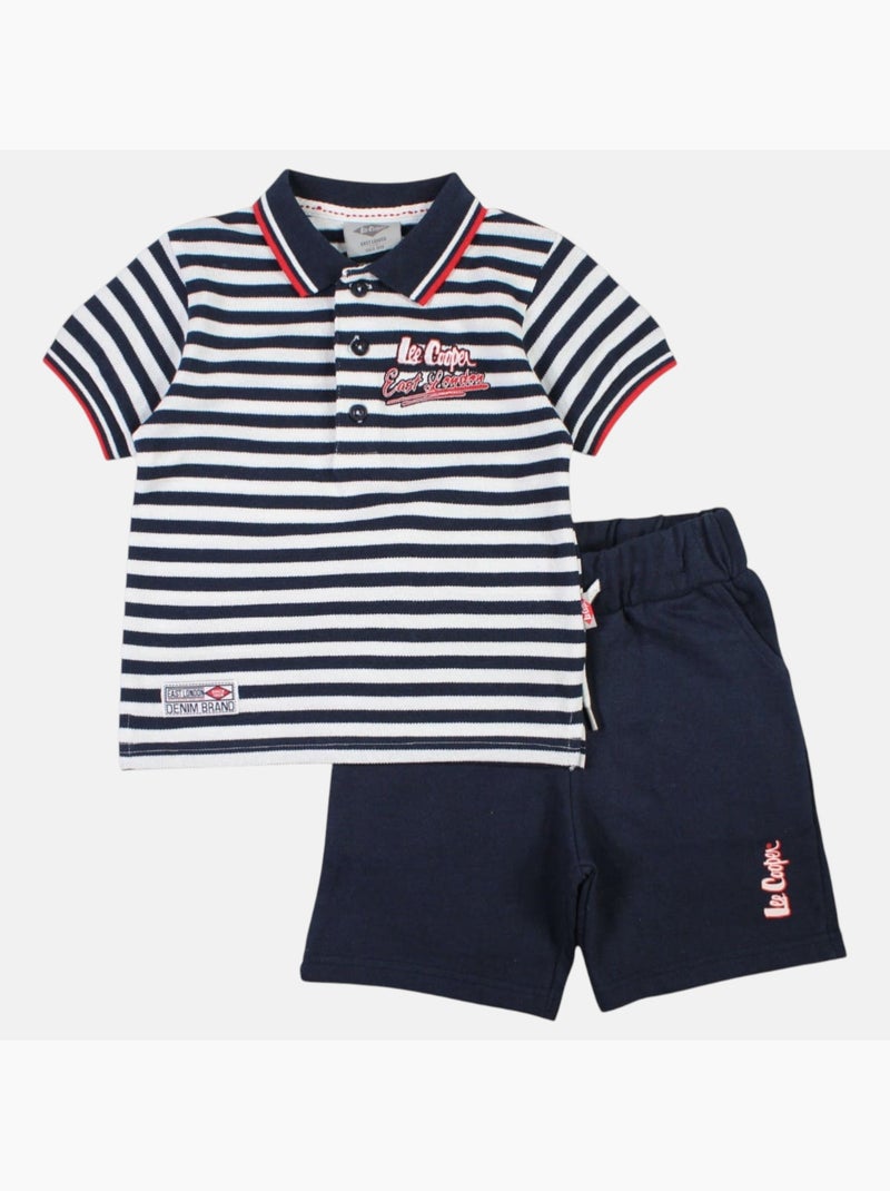 Lee Cooper - Completo polo e short neonato bambino Blu marino - Kiabi