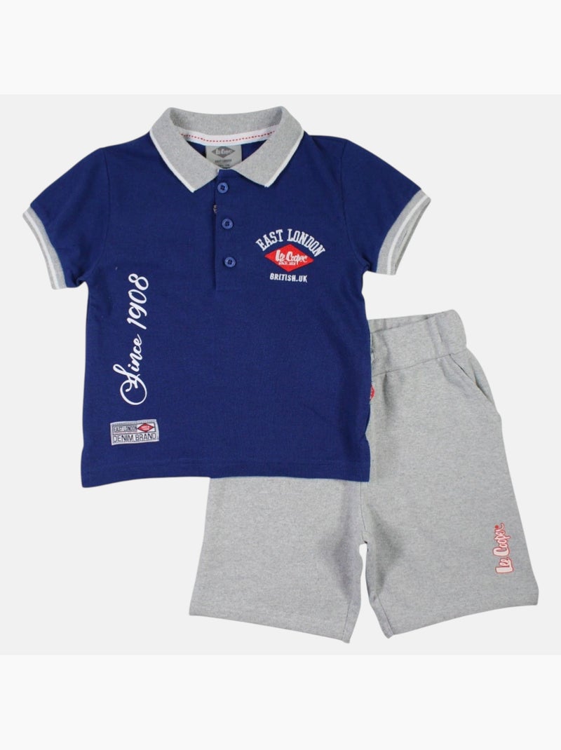 Lee Cooper - Completo polo e short neonato bambino Blu marino - Kiabi
