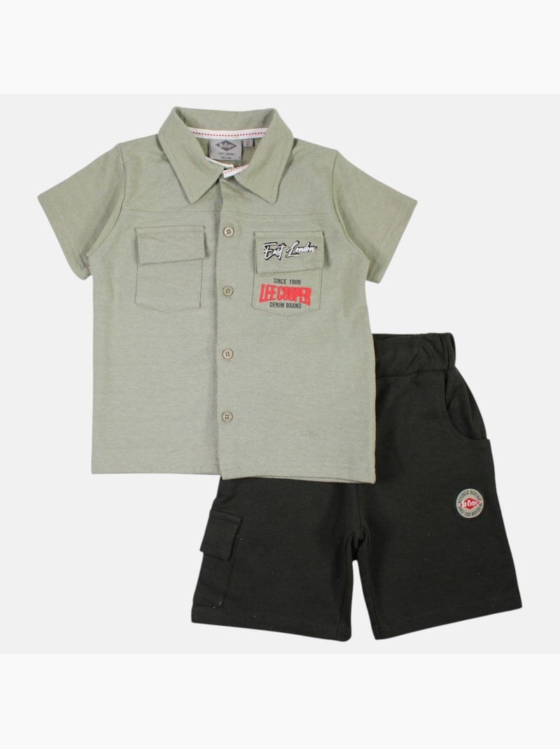 Lee Cooper - Completo polo e short neonato bambino Cachi - Kiabi