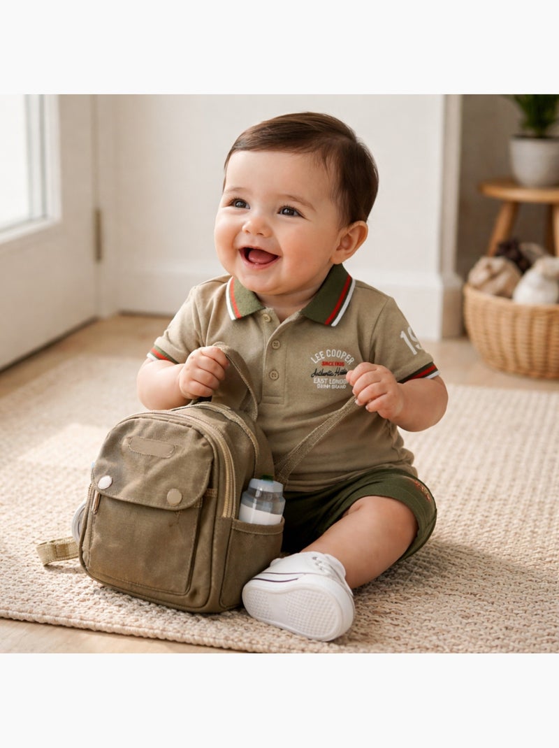 Lee Cooper - Completo polo e short neonato bambino Cachi - Kiabi