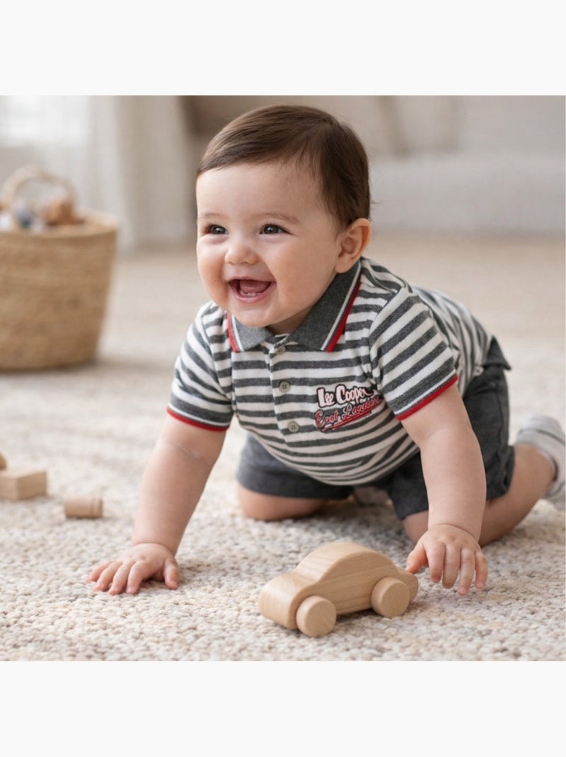 Lee Cooper - Completo polo e short neonato bambino Grigio - Kiabi