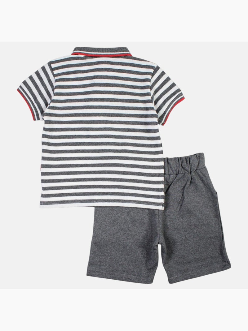 Lee Cooper - Completo polo e short neonato bambino Grigio - Kiabi