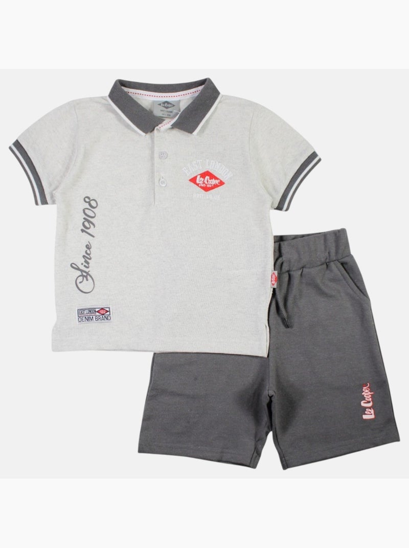 Lee Cooper - Completo polo e short neonato bambino Grigio - Kiabi