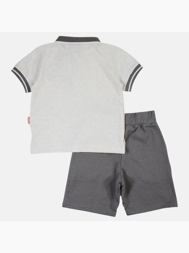 Lee Cooper - Completo polo e short neonato bambino Grigio - Kiabi