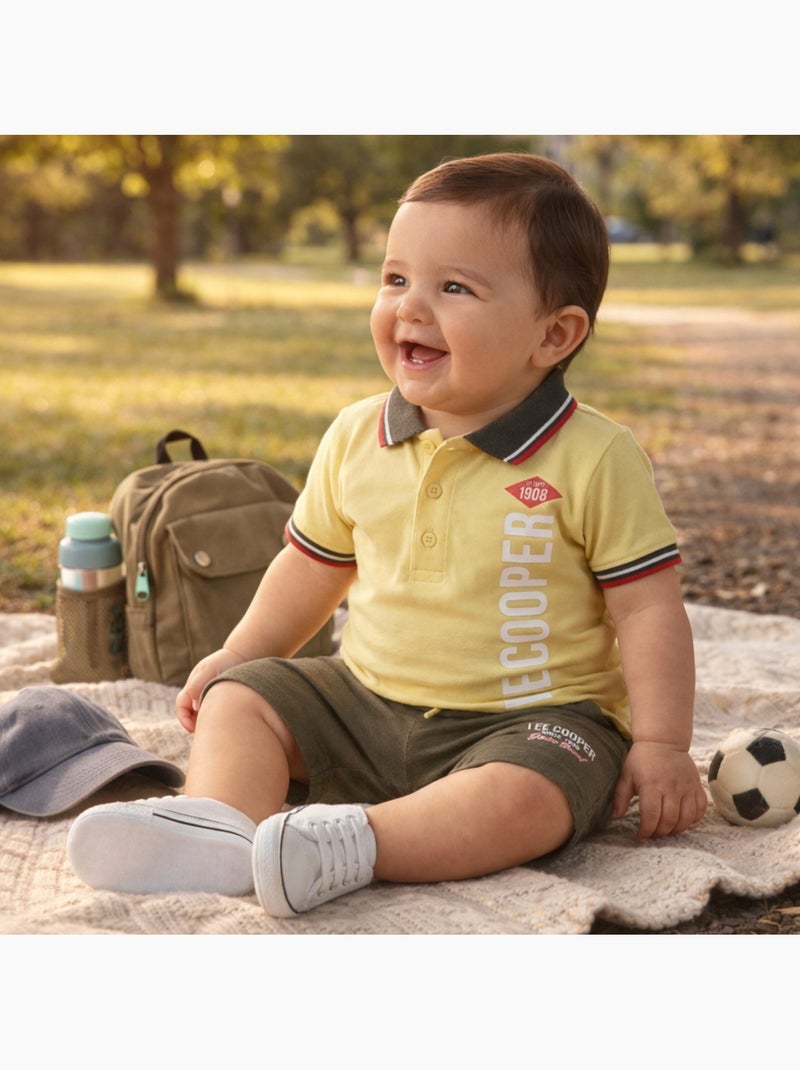 Lee Cooper - Completo polo e short neonato bambino Verde - Kiabi